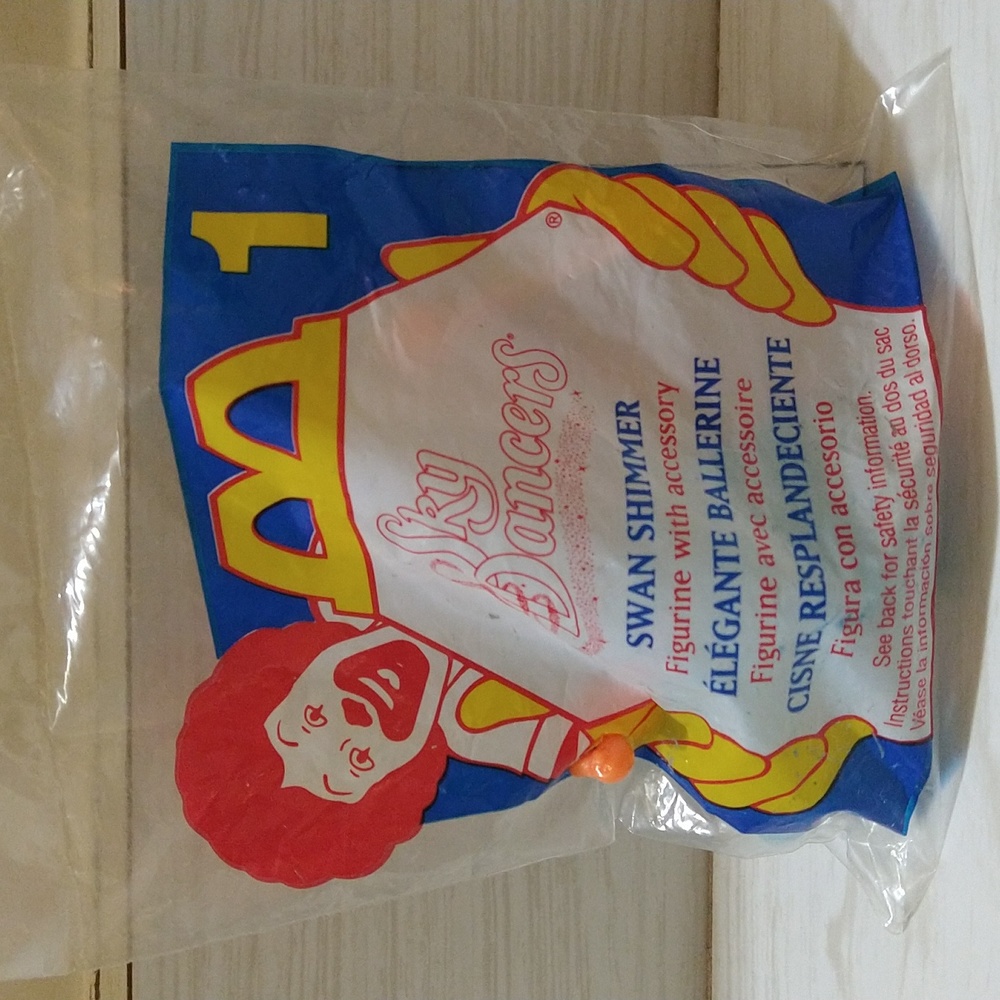 Vintage 1996 McDonald's Happy Meal Sky Dancers #1 Swan Shimmer Toy
